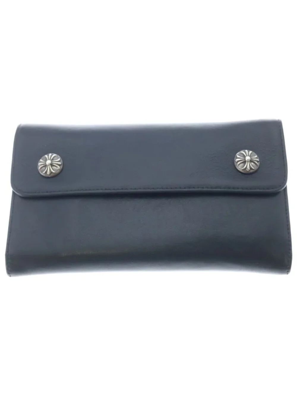 Chrome Hearts Wave Leather Wallet Black